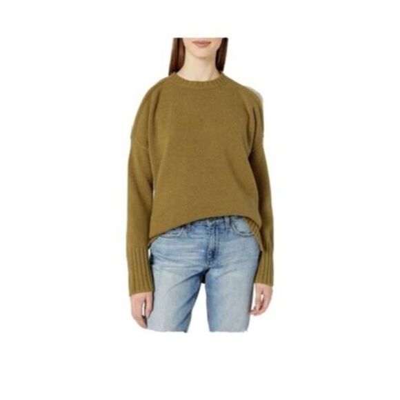 Bcbg Maxazria Steffe Gold Lambswool Blend Cold Shoulder Knit Sweater Chunky XS - Picture 4 of 8